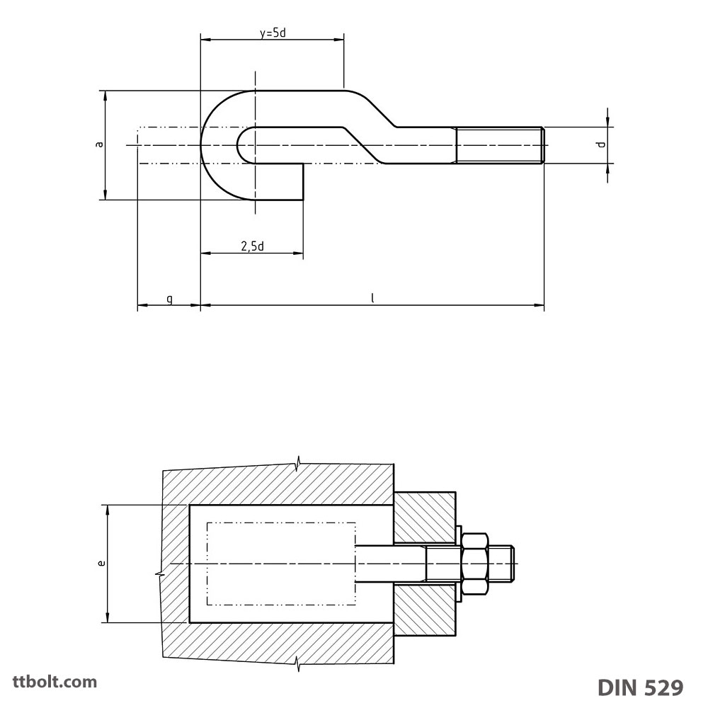 انکربولت DIN 529 B
